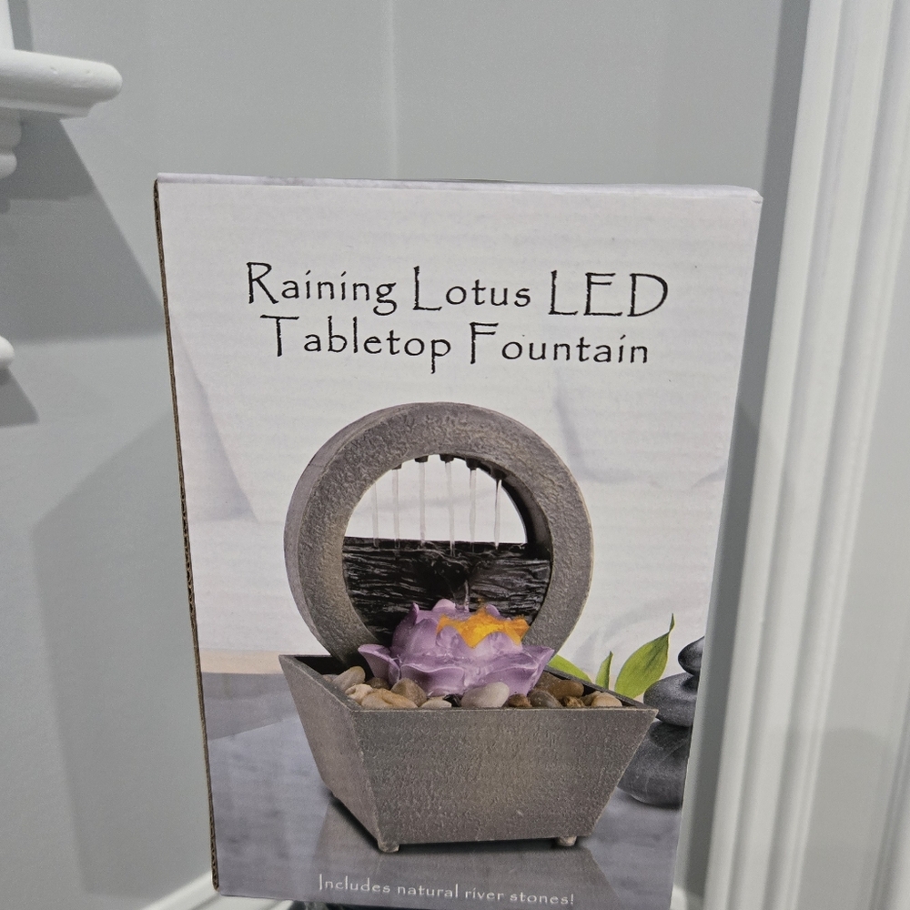 Raining Lotus Led Tabletop Fountain